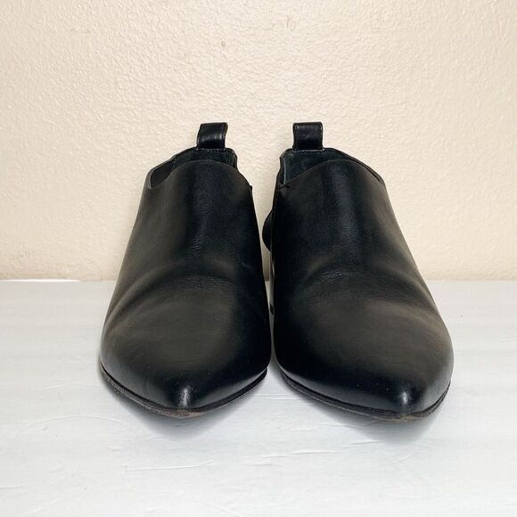 Marséll Low Ankle Booties 37.5 US 7.5 Black Leather Slip-On Chelsea Boot Marsell - Picture 2 of 8